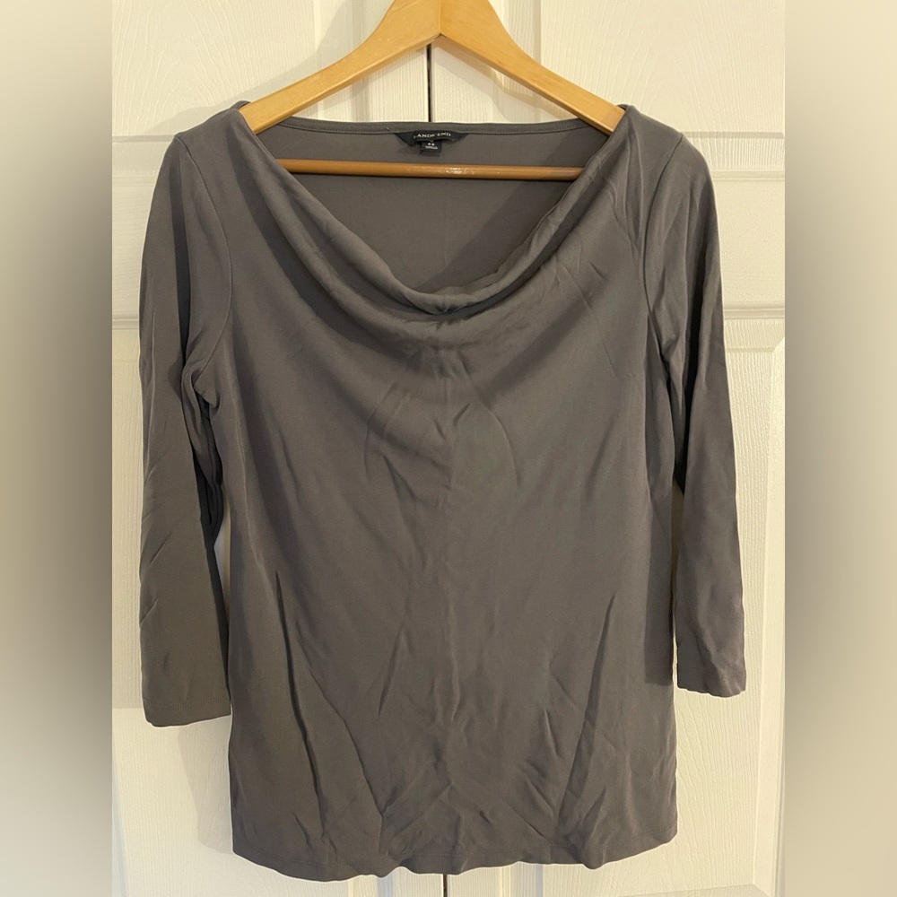 Lands’ End Cowl Neck Top
